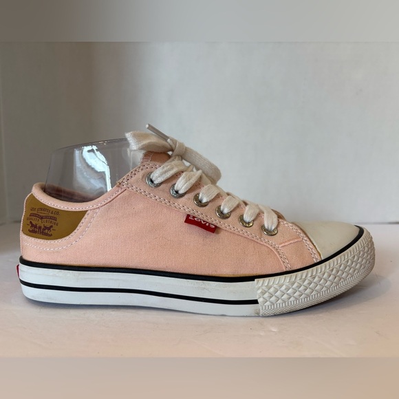 Levi’s Stan Buck Chuck Taylor style peach canvas sneakers size 6.5 - Picture 3 of 10